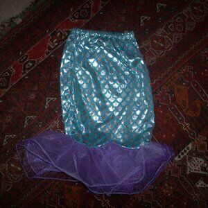 Disney Little Mermaid Ariel Skirt Tail Halloween Costume Size 3/4T Apprx-Tag Cut